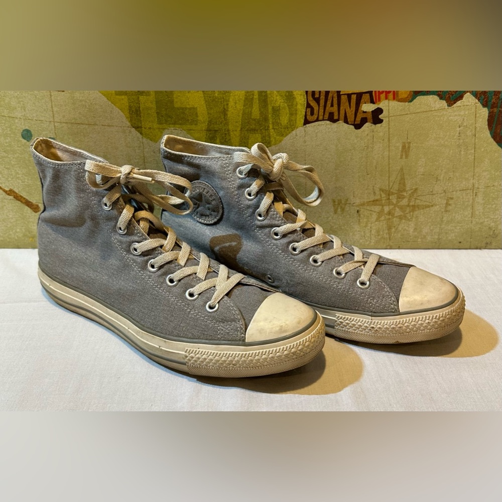 Converse Chuck Taylor Sneakers Casual High Top Gray Canvas Shoes Men’s Size 11